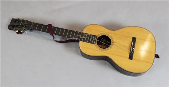 A C.F. Martin & Co of New York parlour guitar, size 2½, overall length 36.5in.